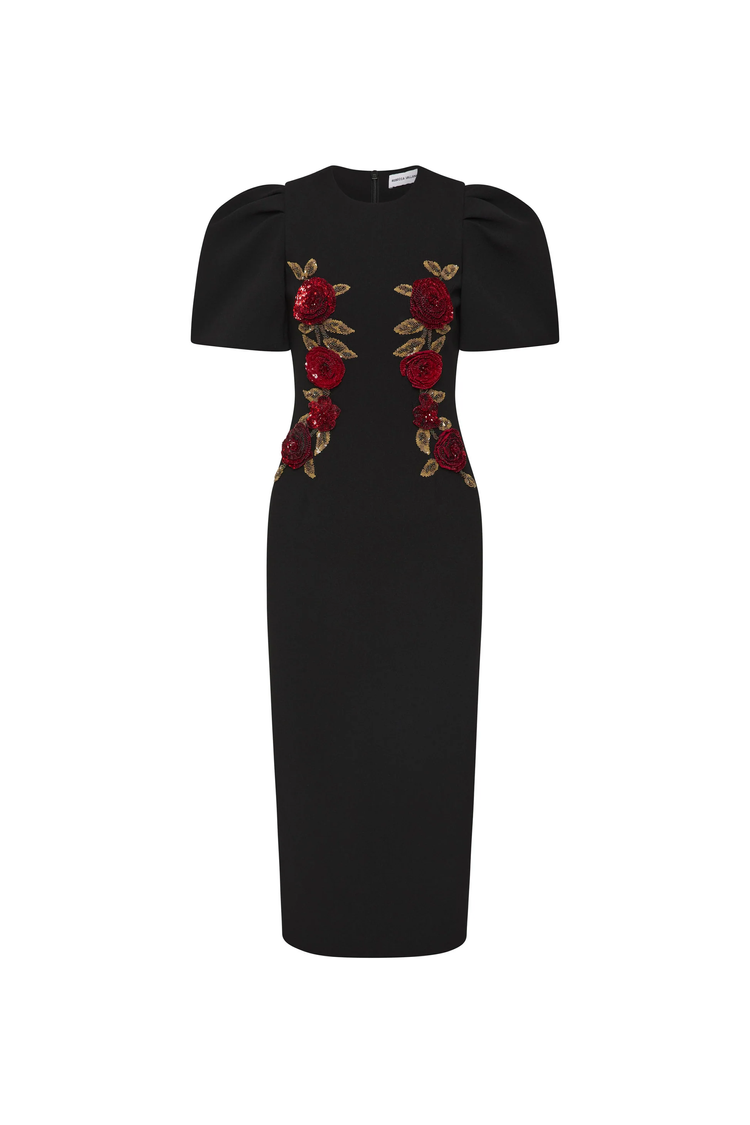 Rebecca Vallance Versailles Midi Dress in Black — UFO No More